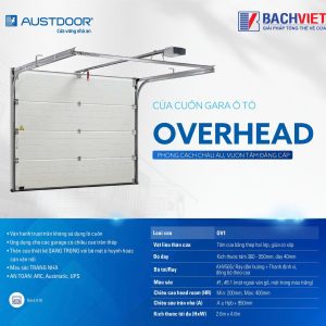 Cửa trượt trần Austdoor Overhead