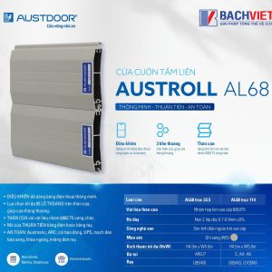 Cửa cuốn Tấm liền nan nhôm AL68