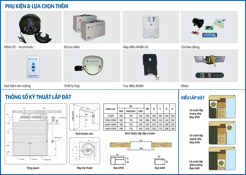 phụ kiện lựa chọn thêm