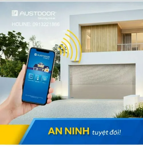 Cửa cuốn thông minh từ xa bằng điện thoại
