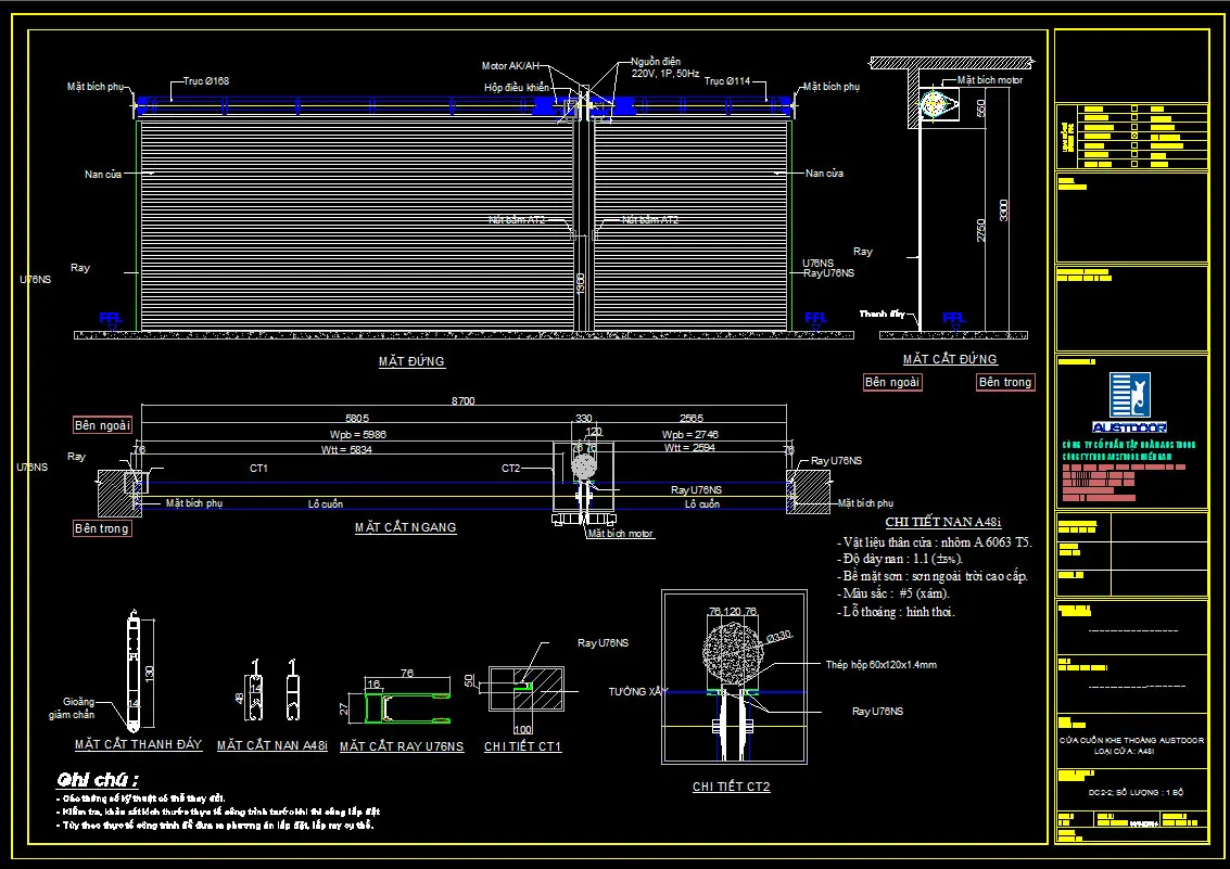 bản vẽ cad mẫu 2 cửa lơn