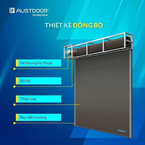 Cửa cuốn austdoor đồng bộ