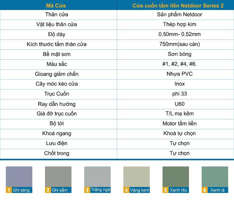 Cửa cuốn Netdoor Series 2