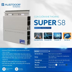 Cửa cuốn Austdoor Khe thoáng S8