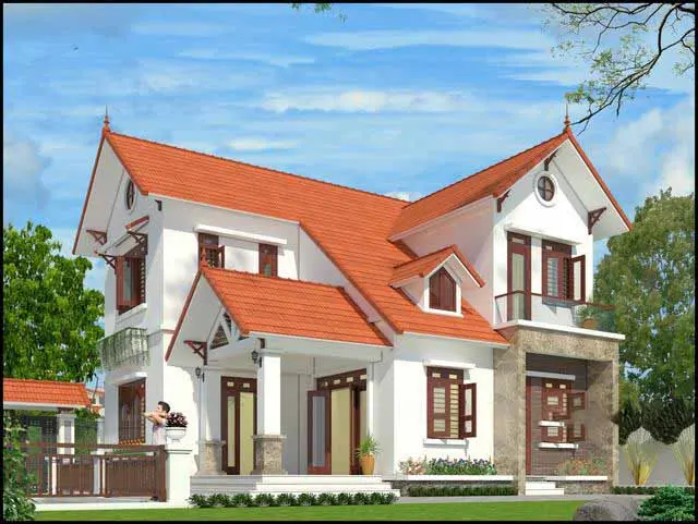 Nhà mái thái 2 tầng 1