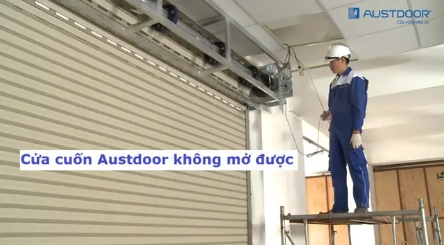 cửa cuốn austdoor không mở được