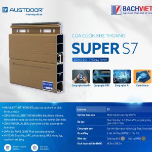 Cửa cuốn Austdoor Khe thoáng S7